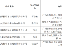 关于融安县鸿森机动车检测有限责任公司等申请联网的公示